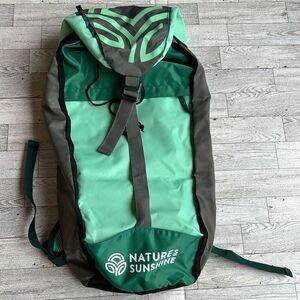 Green & Gray Natures Sunshine Hiking backpack camping draw string nylon bag‎